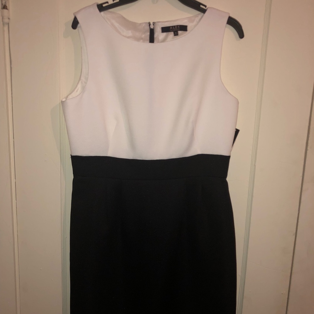 Black and White block dress